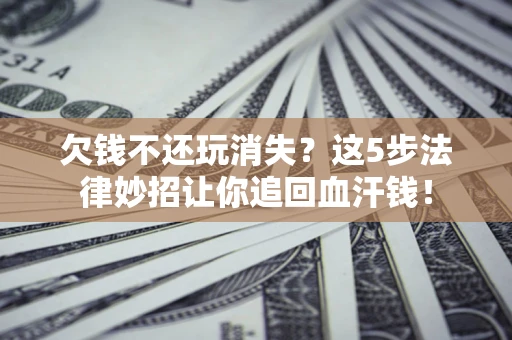 武汉欠钱不还玩消失？这5步法律妙招让你追回血汗钱！